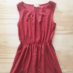 LOFT Deep Rose A-Line Dress